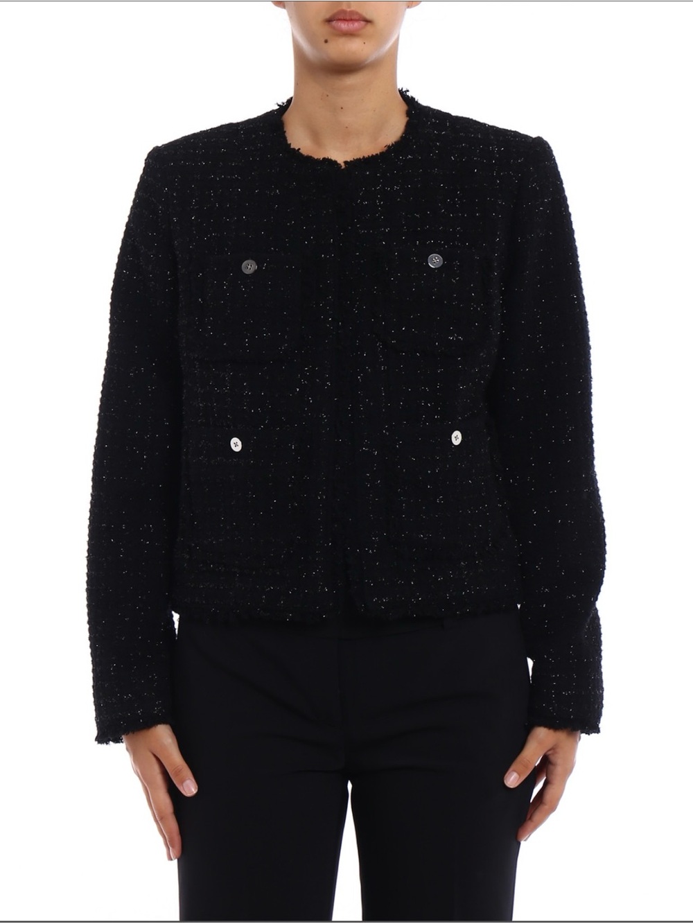 NWOT Michael Kors Tweed Black Jacket Size 12